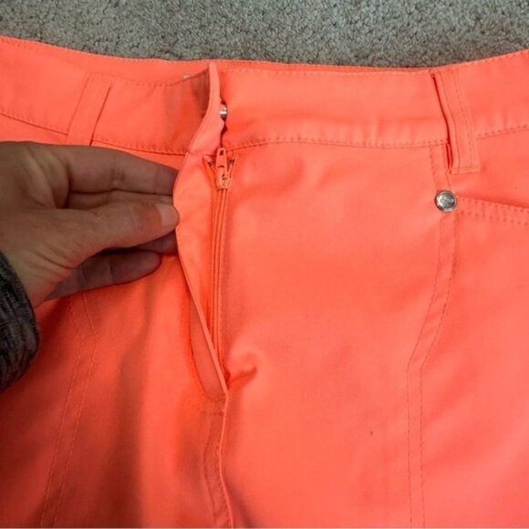 XDS by Daily Sports neon fluorescent orange golf tennis skort skirt Sz 4 NWOT - Picture 4 of 11